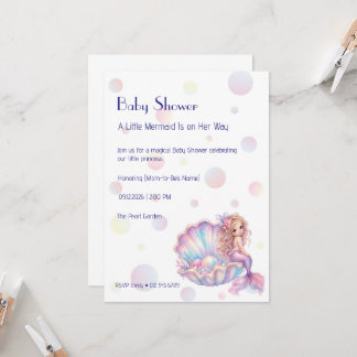 Sjöjungfru Baby Shower Inbjudan – En Liten Sjöjung