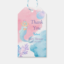 Sjöjungfru Baby Shower Inbjudan Presentetikett