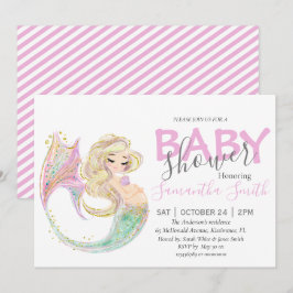 Sjöjungfru Baby Shower Mor som ska vara Meddelande