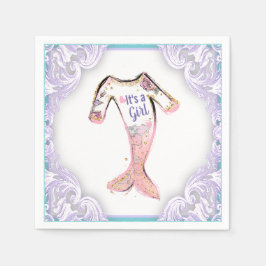 Sjöjungfru Baby Shower Servetter