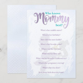 Sjöjungfru Baby Shower som känner till bästa kort