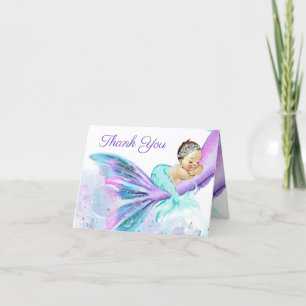 Sjöjungfru Baby Shower Tack Kort