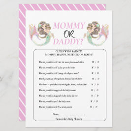 Sjöjungfru baby shower under havet inbjudningar