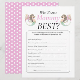 Sjöjungfru baby shower under havet inbjudningar