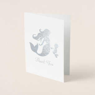 Sjöjungfru Baby Shower under Sea Pastel Folierat Kort