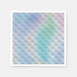 Sjöjungfru Baby Shower under Sea Pastel Pappersservett