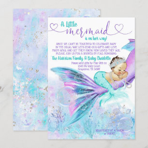 Sjöjungfru Baby Shower via Post Inbjudningar