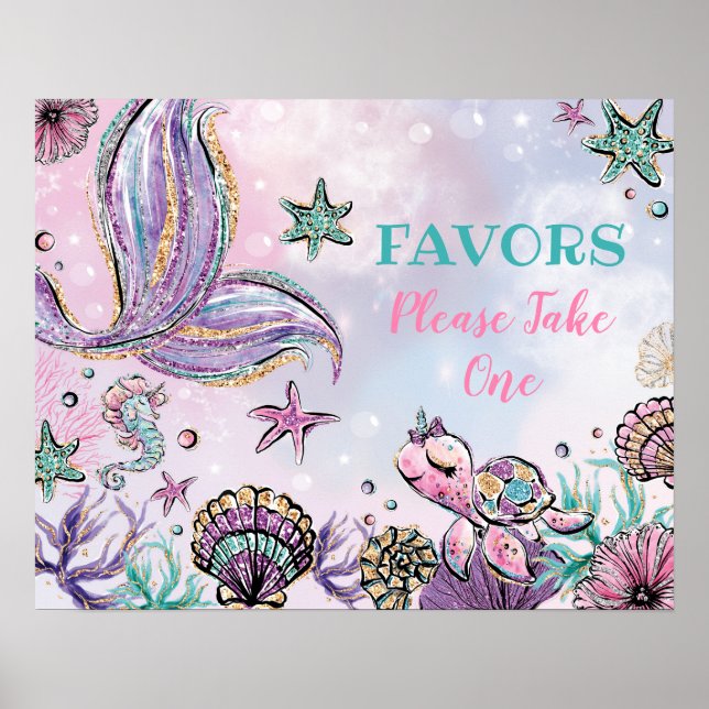 Sjöjungfru Babykläder under Havsdagsövningar Poster (Framsidan)