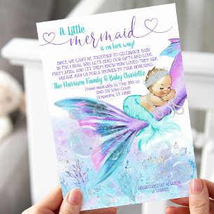 Sjöjungfru Babyvy efter post Inbjudningar
