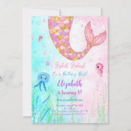 Sjöjungfru Barn Inbjudan