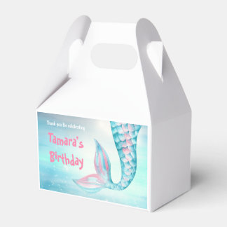 Sjöjungfru Bash Birthday Presentaskar