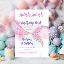 Sjöjungfru Bassäng Party Rosa Guld födelsedag