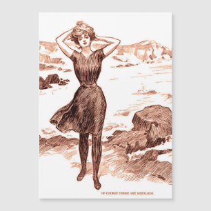 Sjöjungfru Beach Gibson Girl Victorian Antique