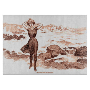 Sjöjungfru Beach Gibson Girl Victorian Antique