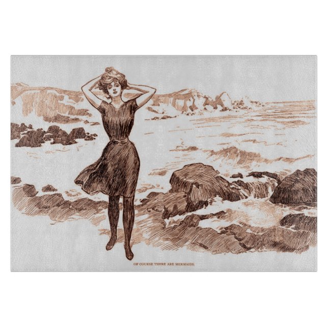 Sjöjungfru Beach Gibson Girl Victorian Antique (Framsidan)