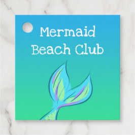 Sjöjungfru Beach Klubb Party Gåvor Etiketter