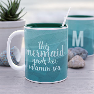 Sjöjungfru behöver vitamin Sea Grönt Coffee Mugg