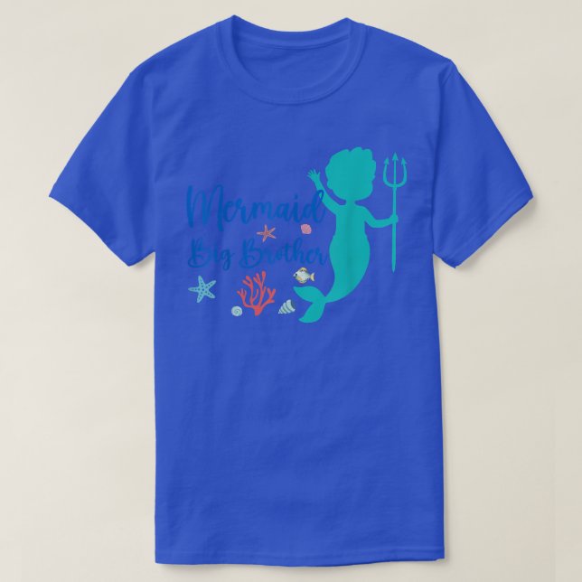 Sjöjungfru Big Brother Birthday Girls Family Theme T Shirt (Design framsida)