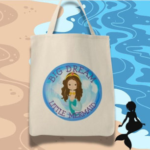 Sjöjungfru BIG DREAM Tote Bag Tygkasse