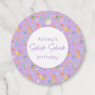 Sjöjungfru Birthday Gåvor Etiketter