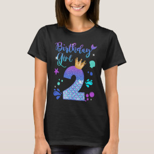 Sjöjungfru Birthday Girl 2 Year Old its My 2nd Bda T Shirt