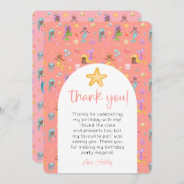 Sjöjungfru Birthday Photo Tack Inbjudningar