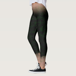 Sjöjungfru blandat midjemålar Nattens Grönt 4 Leggings