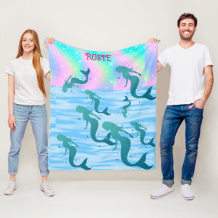 SJÖJUNGFRU BLANKET. FLEECEFILT