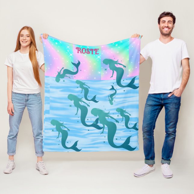 SJÖJUNGFRU BLANKET. FLEECEFILT (På plats)