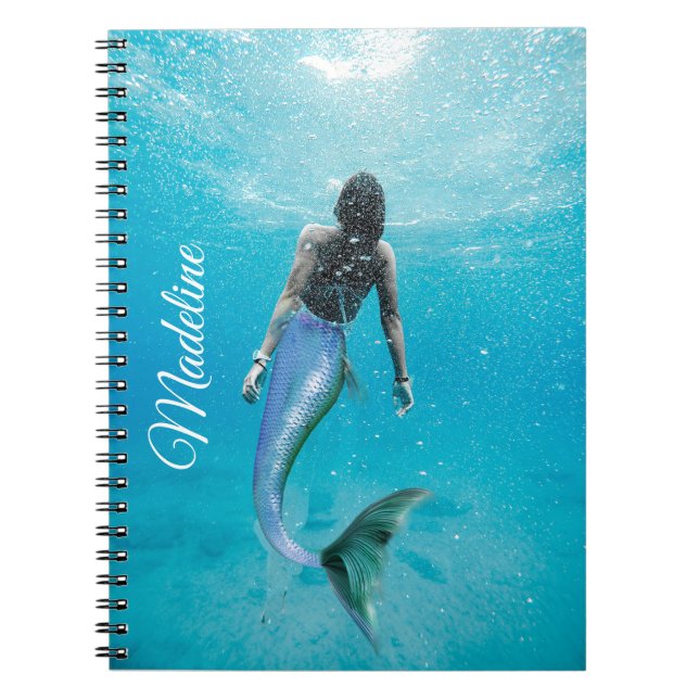 Sjöjungfru Blue Ocean, sommarmodern Chic Anteckningsbok (Framsidan)