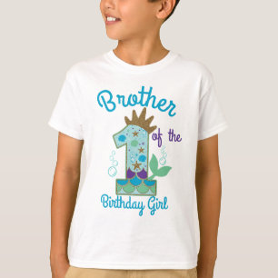 Sjöjungfru Brother of the First Birthday Princess T Shirt