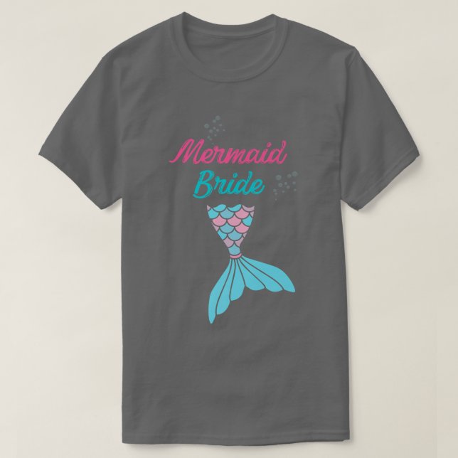 Sjöjungfru brud, sjöjungfru, brud,Roligt möhippa,  T Shirt (Design framsida)