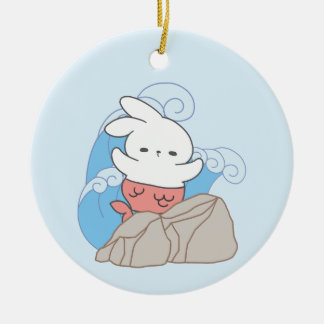 Sjöjungfru Bunny Äventyr A Stänk i sommarRoligten Julgransprydnad Keramik