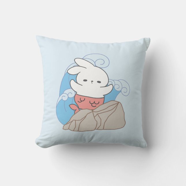 Sjöjungfru Bunny Äventyr A Stänk i sommarRoligten Kudde (Framsida)