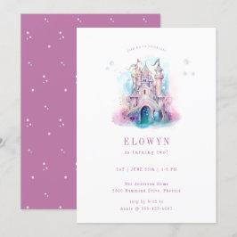 Sjöjungfru Castle Födelsedagsfest Inbjudningar