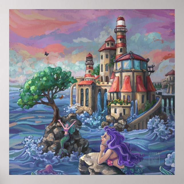 Sjöjungfru Castle Poster (Framsidan)