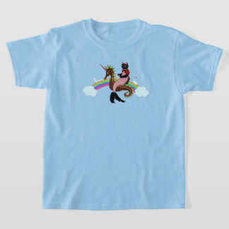 Sjöjungfru cat Rainbow och Unicorn T Shirt