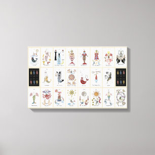 Sjöjungfru cat Tarot Major Arcana Canvastryck