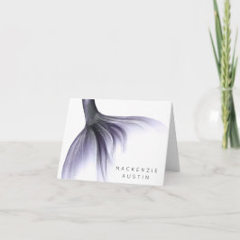 Sjöjungfru Chic Svan | Dusty Lavender Lila Anpassn Anteckningskort