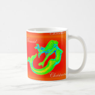 sjöjungfru christmas mugg