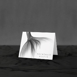 Sjöjungfru Chrome Svan | Silver Faux Shimmer Anpas Tack Kort