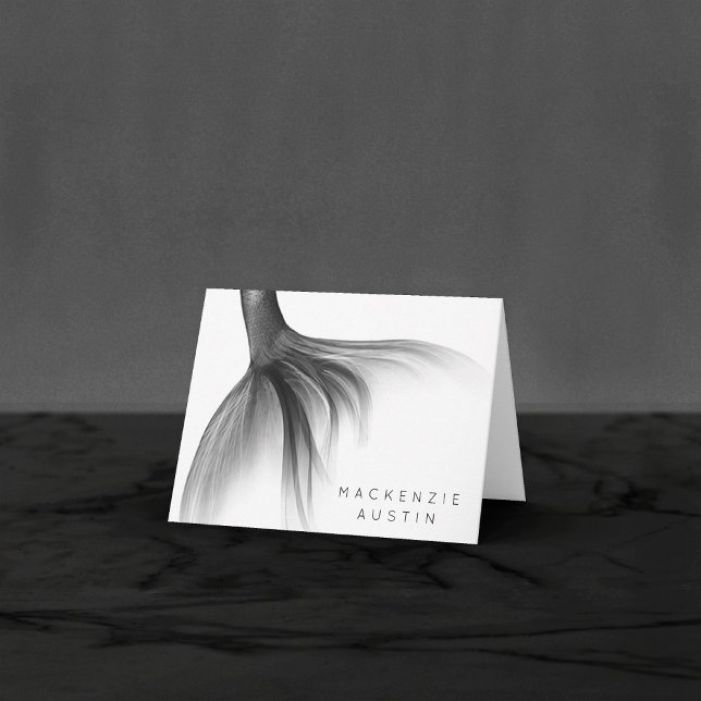 Sjöjungfru Chrome Svan | Silver Faux Shimmer Anpas Tack Kort (Skapare uppladdad)