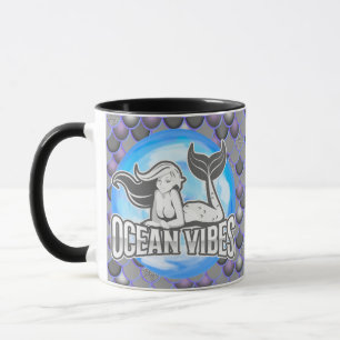 Sjöjungfru Cute Grått Mugg