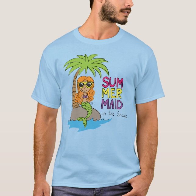 Sjöjungfru Cute Kids T Shirt (Framsida)