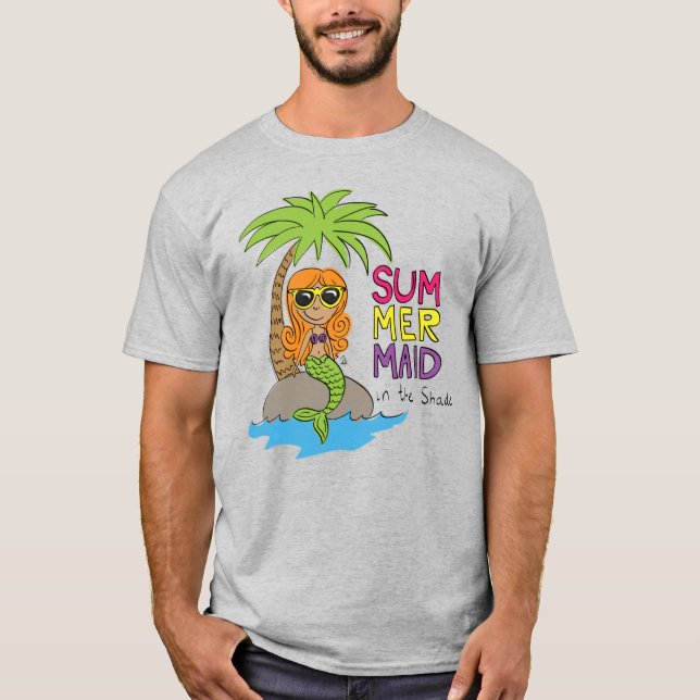 Sjöjungfru Cute Kids T Shirt (Framsida)