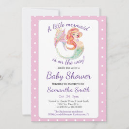 SJÖJUNGFRU CUTE MOR som skall befinna sig under ha Inbjudningar