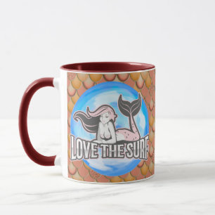 Sjöjungfru Cute ROSA Mugg