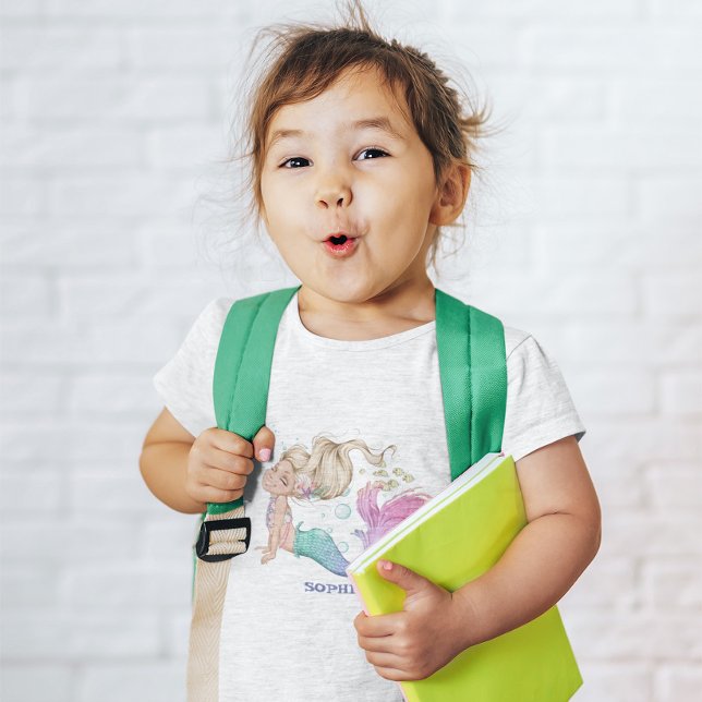 Sjöjungfru Cute Rosa Seahorse Star Fish T Shirt (Skapare uppladdad)