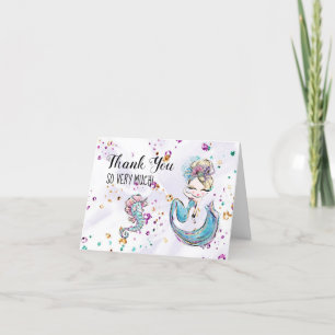 *~* Sjöjungfru Cute Sea Horse Baby Shower Tack Kort