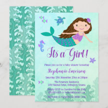 Sjöjungfru Det är en inbjudan till en liten babyåd